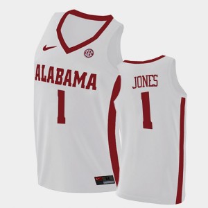 Men's Alabama Crimson Tide College Basketball White Herbert Jones #1 2021 Swingman Jersey 449269-958