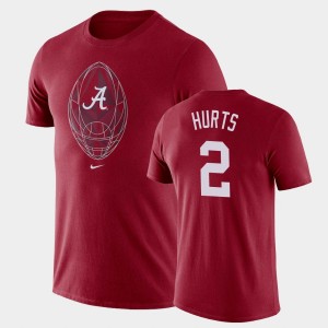 Men's Alabama Crimson Tide Football Icon Crimson Jalen Hurts #2 Legend T-Shirt 260320-230