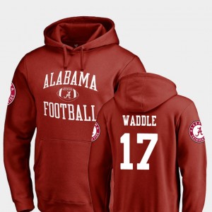 Men's Alabama Crimson Tide Neutral Zone Crimson Jaylen Waddle #17 College Football Hoodie 939308-439