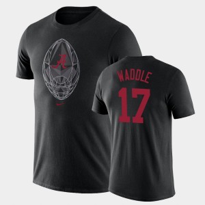 Men's Alabama Crimson Tide Football Icon Black Jaylen Waddle #17 Legend T-Shirt 704814-845