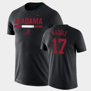 Men's Alabama Crimson Tide Team DNA Black Jaylen Waddle #17 Legend Performance T-Shirt 251868-821