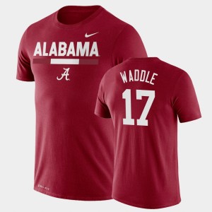 Men's Alabama Crimson Tide Team DNA Crimson Jaylen Waddle #17 Legend Performance T-Shirt 442446-748