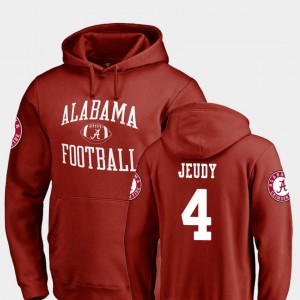 Men's Alabama Crimson Tide Neutral Zone Crimson Jerry Jeudy #4 College Football Hoodie 262216-865