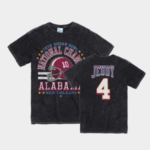 Men's Alabama Crimson Tide Vintage Tubular Black Jerry Jeudy #4 1979 Sugar Bowl T-Shirt 929096-843