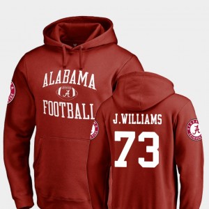 Men's Alabama Crimson Tide Neutral Zone Crimson Jonah Williams #73 College Football Hoodie 668774-881