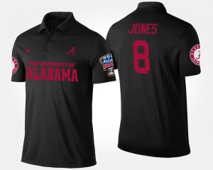 Men's Alabama Crimson Tide Bowl Game Black Julio Jones #8 Sugar Bowl Name and Number Polo 902474-788