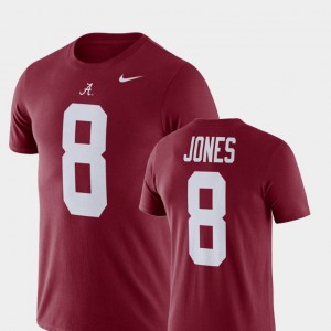 Men's Alabama Crimson Tide Name and Number Crimson Julio Jones #8 Football Performance T-Shirt 499423-612