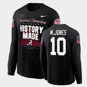 Men's Alabama Crimson Tide 2020 National Champions Black Mac Jones #10 History Made Long Sleeve T-Shirt 690554-342