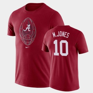 Men's Alabama Crimson Tide Football Icon Crimson Mac Jones #10 Legend T-Shirt 310984-394