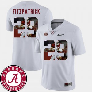 Men's Alabama Crimson Tide Pictorial Fashion White Minkah Fitzpatrick #29 Football Jersey 534809-134