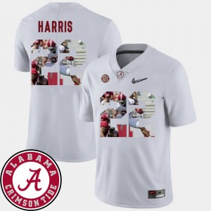 Men's Alabama Crimson Tide Pictorial Fashion White Najee Harris #22 Football Jersey 531240-458