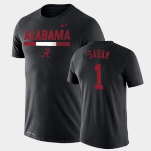 Men's Alabama Crimson Tide Team DNA Black Nick Saban #1 Legend Performance T-Shirt 638371-657