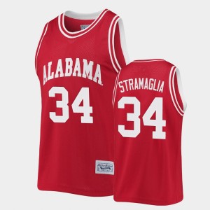 Men's Alabama Crimson Tide Commemorative Basketball Crimson Paul Stramaglia #34 Classic Jersey 734254-849