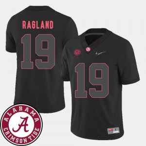 Men's Alabama Crimson Tide College Football Black Reggie Ragland #19 2018 SEC Patch Jersey 980415-136