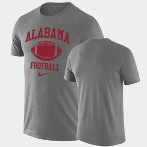 Men's Alabama Crimson Tide Retro Football Heathered Gray Lockup Legend Performance T-Shirt 958844-112