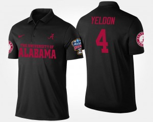 Men's Alabama Crimson Tide Bowl Game Black T.J. Yeldon #4 Sugar Bowl Name and Number Polo 758238-252