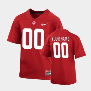 Youth Alabama Crimson Tide College Football Crimson Custom #00 Game Jersey 709731-384